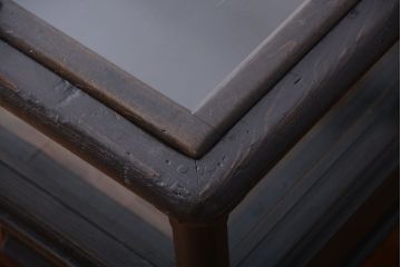 アンティーク家具　和製アンティーク　極めて珍しい!引き出し付きガラス蓋の外れる高級ガラスケース