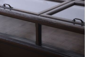 アンティーク家具　和製アンティーク　極めて珍しい!引き出し付きガラス蓋の外れる高級ガラスケース