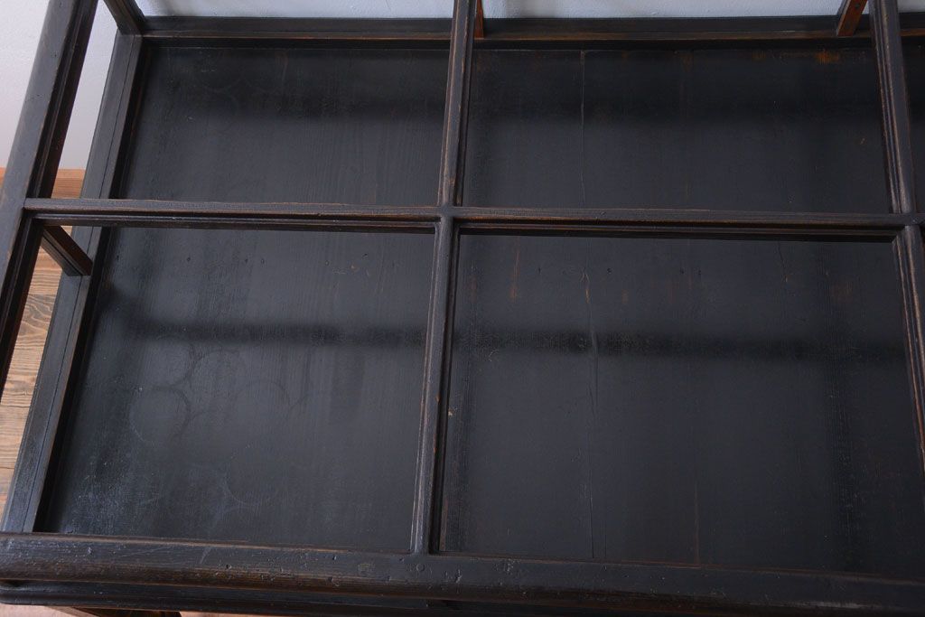 アンティーク家具　和製アンティーク　極めて珍しい!引き出し付きガラス蓋の外れる高級ガラスケース