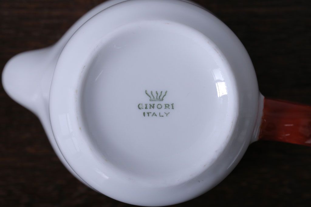 アンティーク雑貨　イタリアRichard Ginori(リチャードジノリ) カップ&ソーサー、シュガー、クリーマー、皿6枚セット