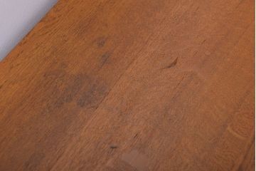 レトロ家具　昭和レトロ　古いナラ材のワイドなアンティーク両袖机