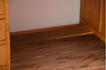 レトロ家具　昭和レトロ　古いナラ材のワイドなアンティーク両袖机