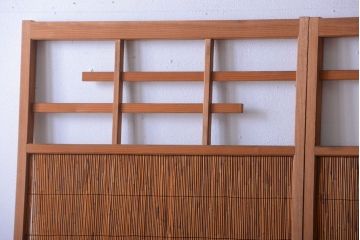 古民具・骨董　風情あるアンティーク簾戸(簀戸、葦戸)4枚セット(2)