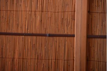 古民具・骨董　風情あるアンティーク簾戸(簀戸、葦戸)4枚セット(2)