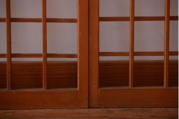古民具・骨董　風情あるアンティーク簾戸(簀戸、葦戸)4枚セット(2)