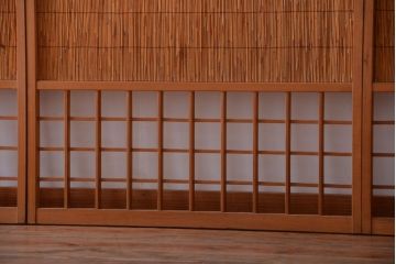 和製アンティーク　趣溢れる簾戸(簀戸、葦戸)4枚セット(1)