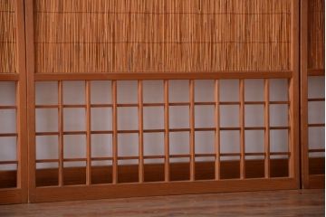 和製アンティーク　和の雰囲気が良い簾戸(簀戸、葦戸)4枚セット(1)