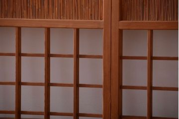 和製アンティーク　和の雰囲気が良い簾戸(簀戸、葦戸)4枚セット(2)