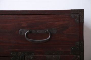 アンティーク家具　アンティーク　鉄脚付き時代箪笥ローボード