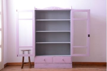 アンティーク家具　アンティークペイント　かわいいブックケース