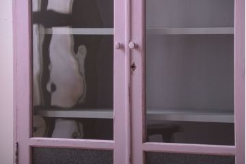 アンティーク家具　アンティークペイント　かわいいブックケース