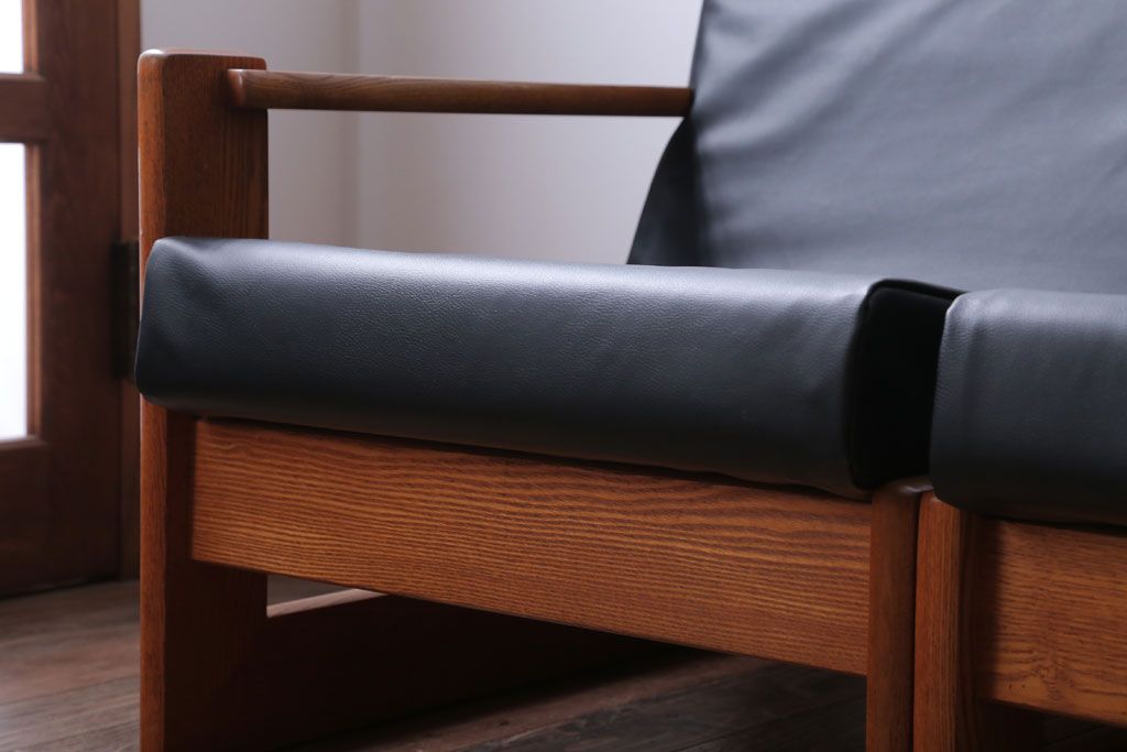 中古　富士ファニチア　3人掛けソファ