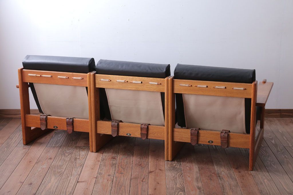 中古　富士ファニチア　3人掛けソファ