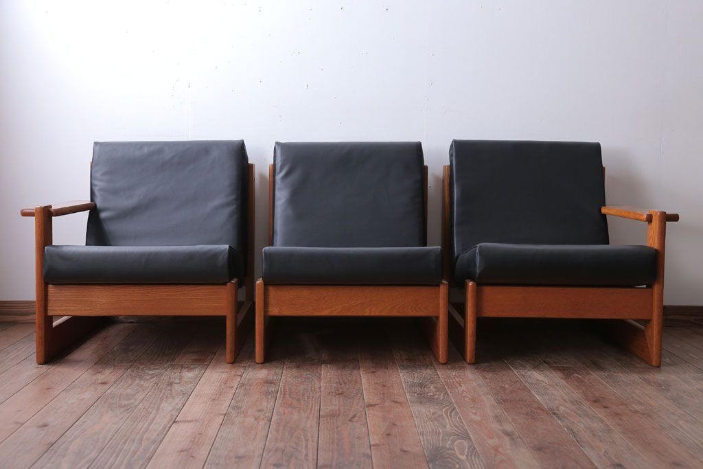 中古　富士ファニチア　3人掛けソファ