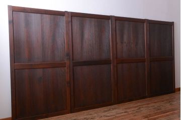 古民具・骨董　美品!古い木のアンティーク帯戸4枚セット