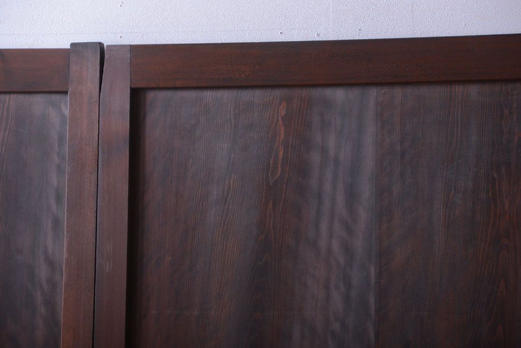 古民具・骨董　美品!古い木のアンティーク帯戸4枚セット