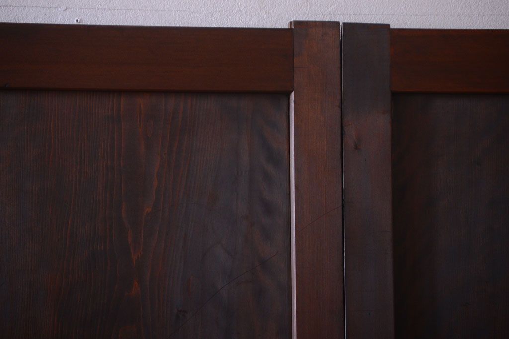 古民具・骨董　美品!古い木のアンティーク帯戸4枚セット