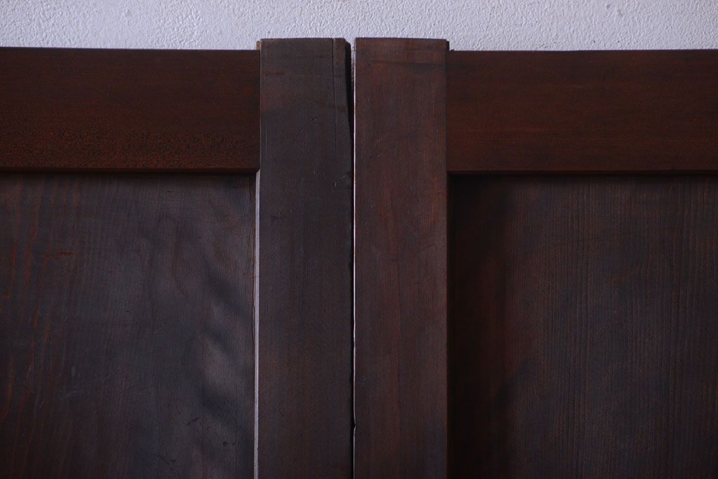 古民具・骨董　美品!古い木のアンティーク帯戸4枚セット