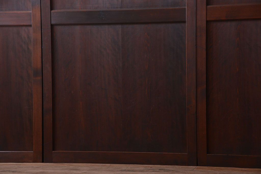 古民具・骨董　美品!古い木のアンティーク帯戸4枚セット