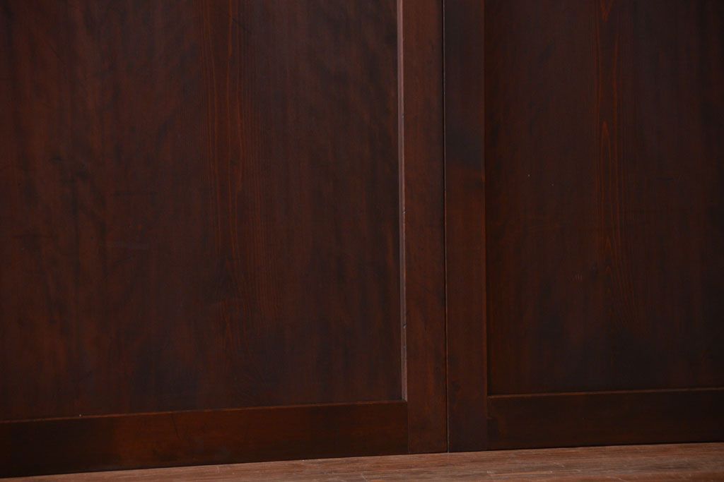 古民具・骨董　美品!古い木のアンティーク帯戸4枚セット