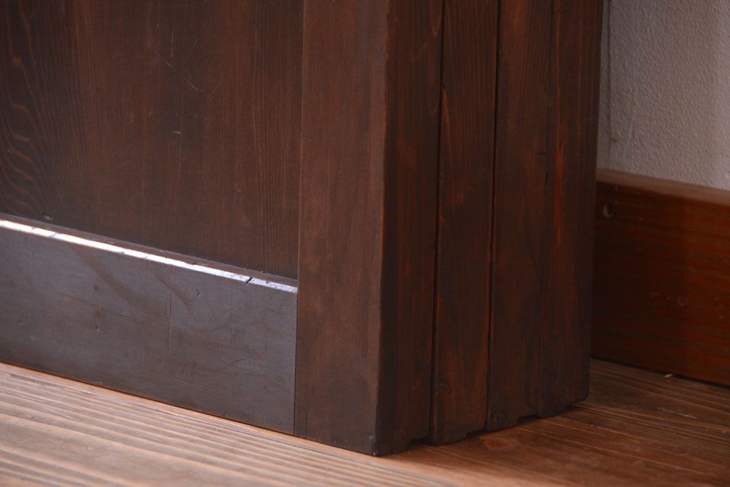 古民具・骨董　美品!古い木のアンティーク帯戸4枚セット