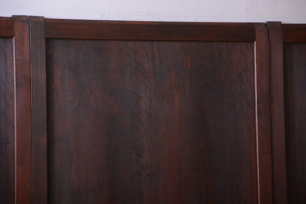 古民具・骨董　美品!古い木のアンティーク帯戸4枚セット