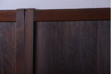 古民具・骨董　美品!古い木のアンティーク帯戸4枚セット