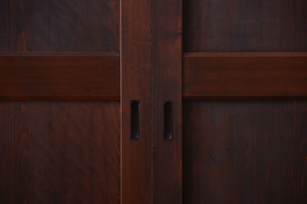 古民具・骨董　美品!古い木のアンティーク帯戸4枚セット