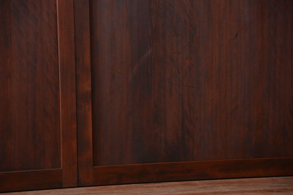 古民具・骨董　美品!古い木のアンティーク帯戸4枚セット