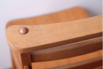 アンティーク家具　イギリスアンティーク　ビーチ材のチャーチチェア(チャペルチェア)(1)