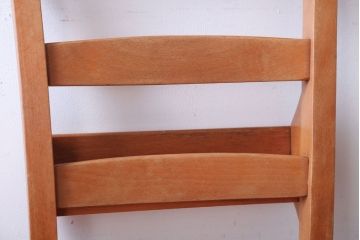 アンティーク家具　イギリスアンティーク　ビーチ材のチャーチチェア(チャペルチェア)(2)