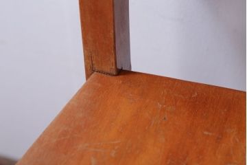 アンティーク家具　イギリスアンティーク　ビーチ材のチャーチチェア(チャペルチェア)(2)