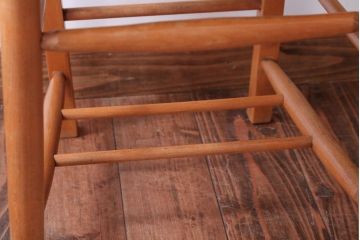 アンティーク家具　イギリスアンティーク　ビーチ材のチャーチチェア(チャペルチェア)(2)