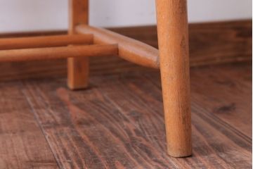 アンティーク家具　イギリスアンティーク　ビーチ材のチャーチチェア(チャペルチェア)(2)