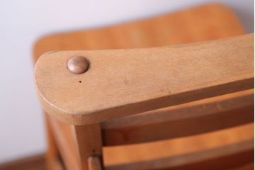 アンティーク家具　イギリスアンティーク　ビーチ材のチャーチチェア(チャペルチェア)(2)