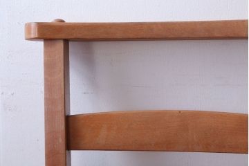 アンティーク家具　イギリスアンティーク　ビーチ材のカフェチェア(チャーチチェア)(2)