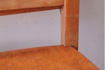 アンティーク家具　イギリスアンティーク　ビーチ材のカフェチェア(チャーチチェア)(2)