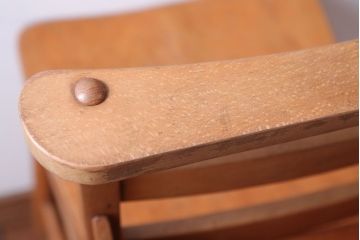 アンティーク家具　イギリスアンティーク　ビーチ材のカフェチェア(チャーチチェア)(2)