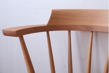 中古　柏木工　オーク材のクラウンチェア2脚セット(ウィンザーチェア、ウインザーチェア)