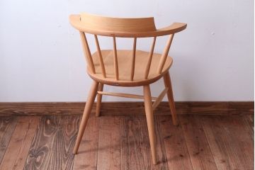 中古　柏木工　オーク材のクラウンチェア(ウィンザーチェア、ウインザーチェア)