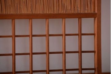 古民具・骨董　風情あるアンティーク簾戸(簀戸、葦戸)2枚セット