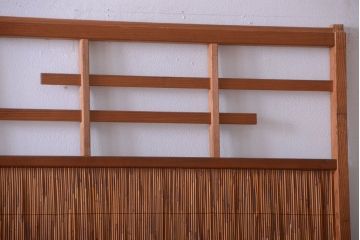 古民具・骨董　風情あるアンティーク簾戸(簀戸、葦戸)2枚セット