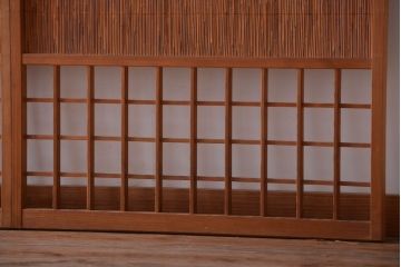 古民具・骨董　風情あるアンティーク簾戸(簀戸、葦戸)2枚セット