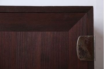 アンティーク家具　和製アンティーク　古い木製の鉄脚ローボード