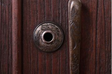 アンティーク家具　和製アンティーク　古い木製の鉄脚ローボード