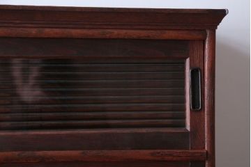 アンティーク家具　和製アンティーク　欅材と黒柿材!小振りな重ね茶箪笥