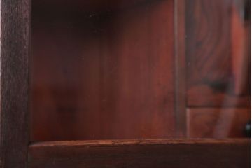 アンティーク家具　和製アンティーク　欅材と黒柿材!小振りな重ね茶箪笥