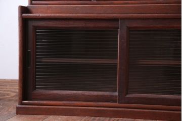 アンティーク家具　和製アンティーク　欅材と黒柿材!小振りな重ね茶箪笥