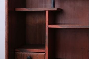 アンティーク家具　和製アンティーク　欅材と黒柿材!小振りな重ね茶箪笥