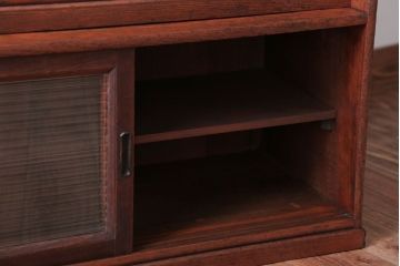 アンティーク家具　和製アンティーク　欅材と黒柿材!小振りな重ね茶箪笥